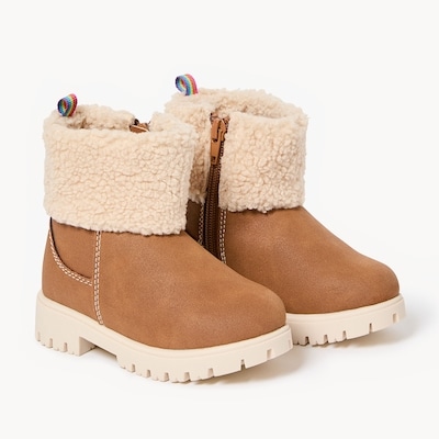 Toddler Girls' Foldover Boots - Brown