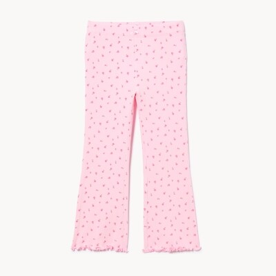 Legging imprimé évasé pour petites filles - Rose pâle