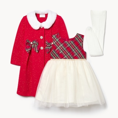 Ensemble robe Blueberi Boulevard pour fille - Rouge Vif
