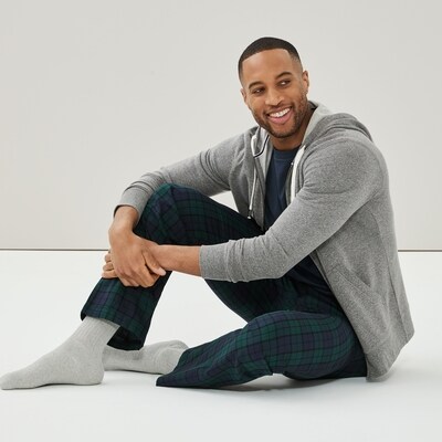 Pantalon de nuit en coton pour hommes - Vert