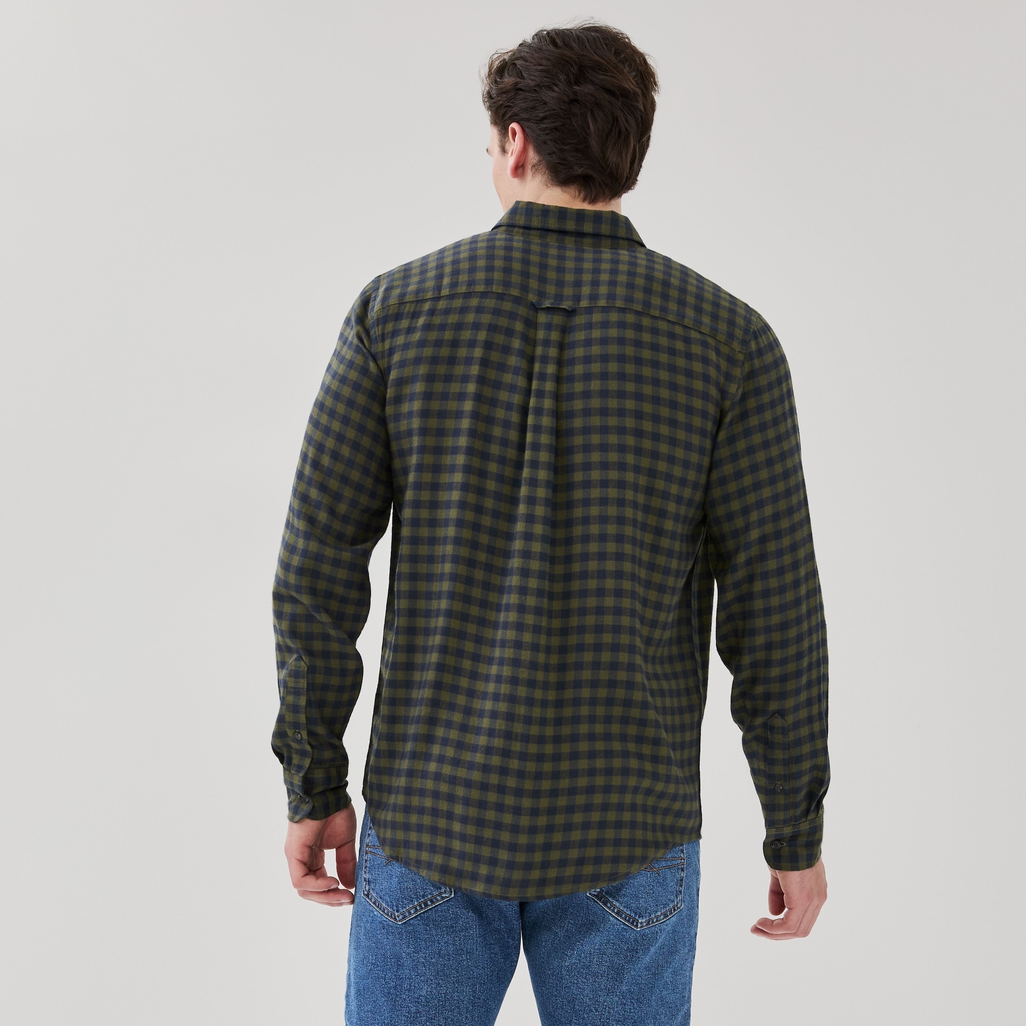 Men's Flannel Button-Down Shirt
