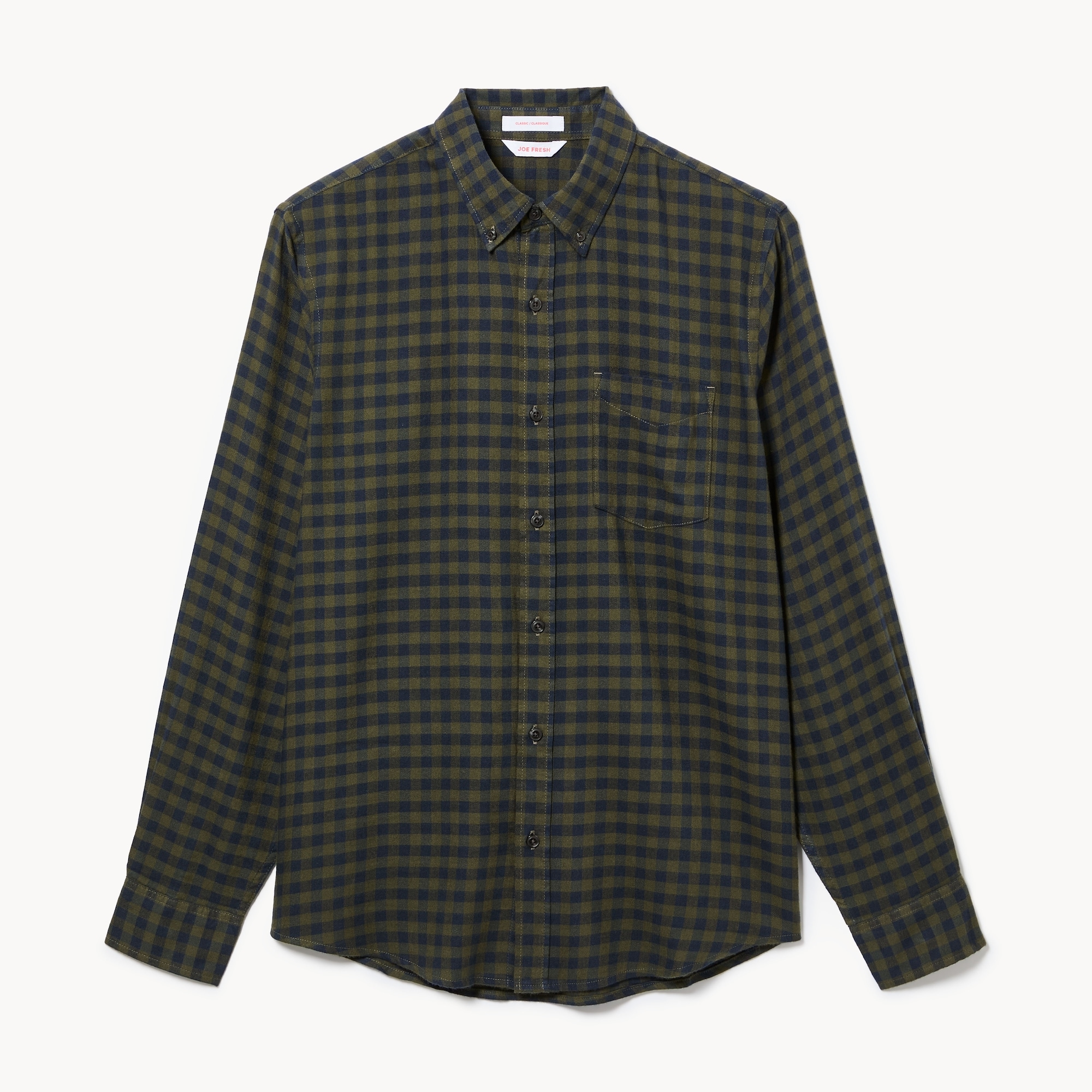 Chemise boutonnée en flanelle pour hommes