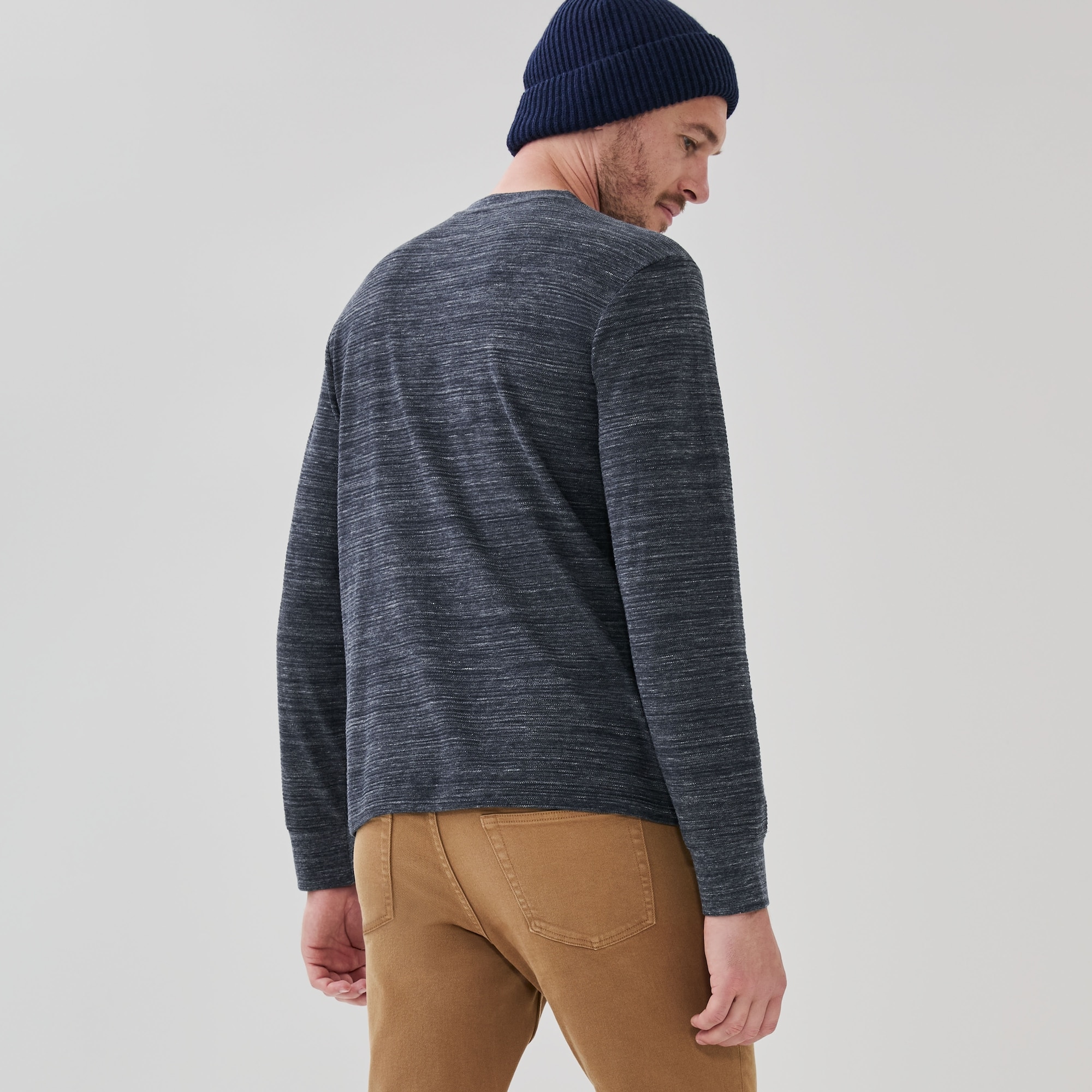 Men's Henley Long Sleeve Top