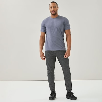 T-shirt sport extensible pour hommes - Mélange de marine