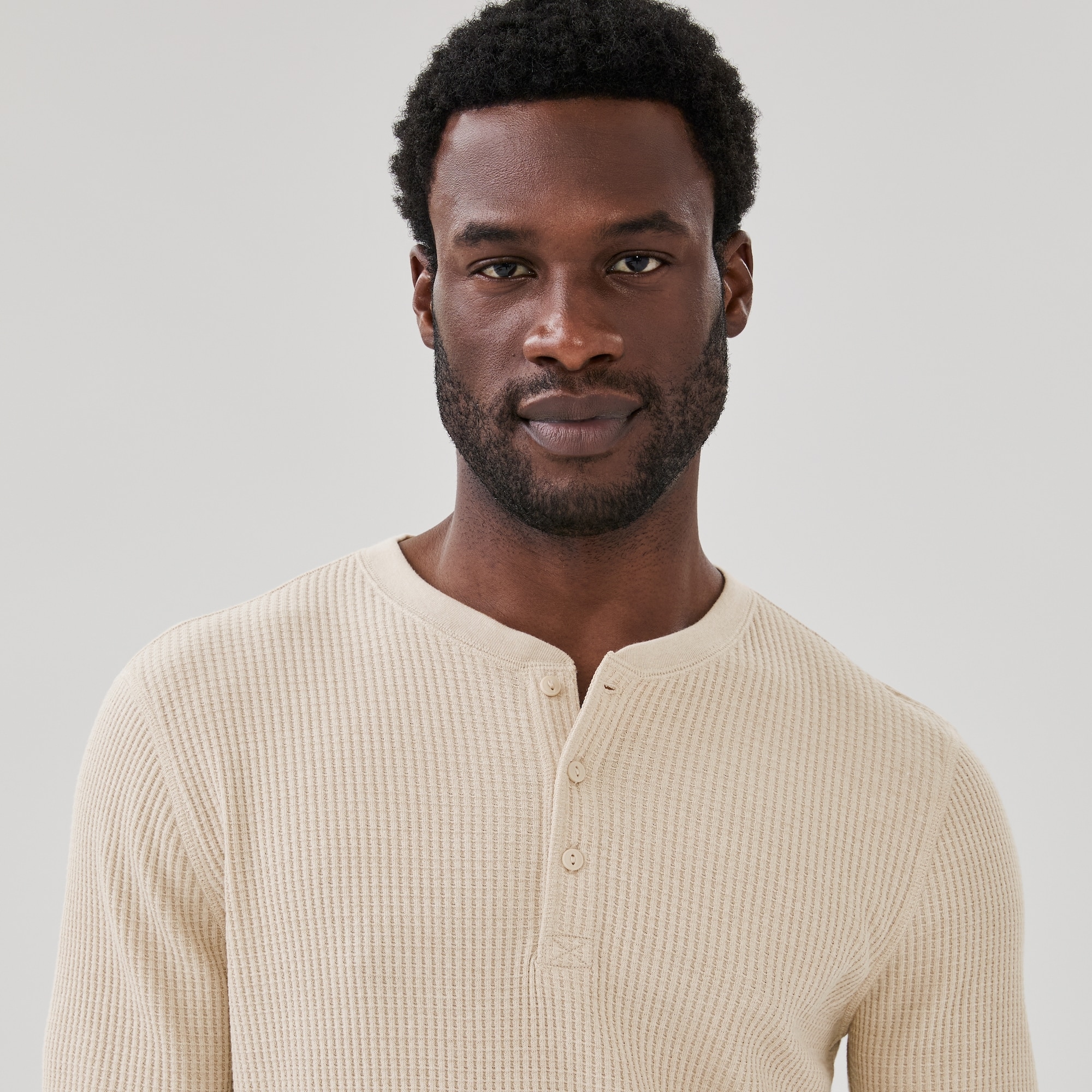 Men's Henley Long Sleeve Top