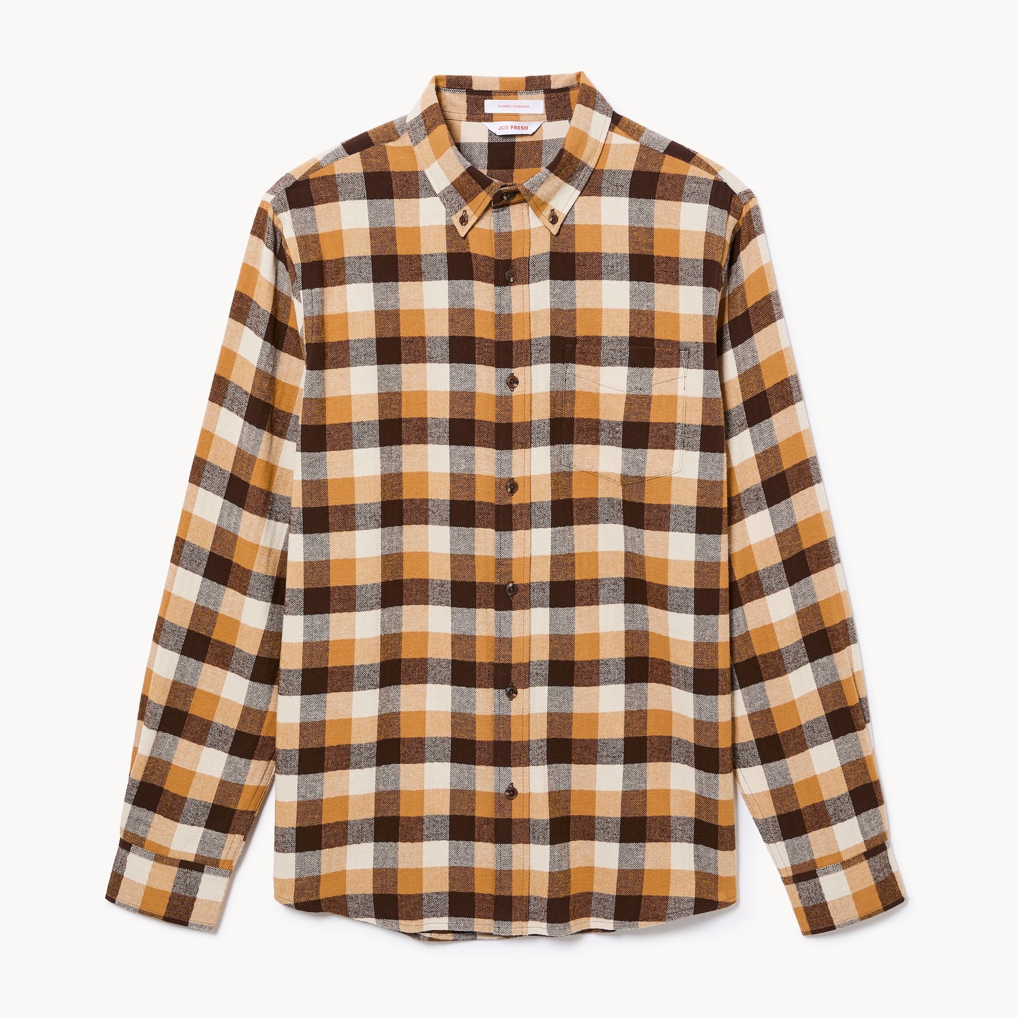 Chemise boutonnée en flanelle pour hommes