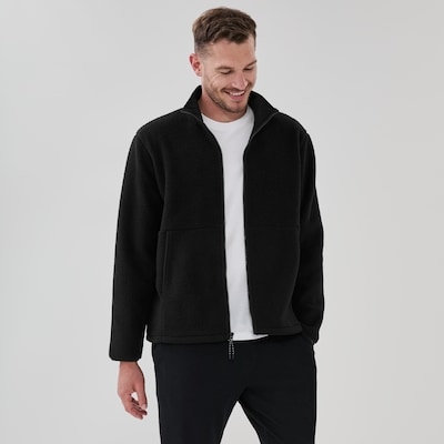 Men's Active Microfleece Zip-Up Jacket - Black