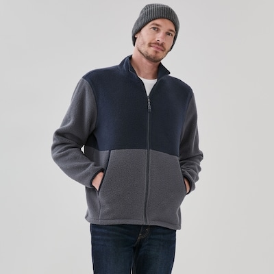Men's Active Microfleece Zip-Up Jacket - Ash Grey