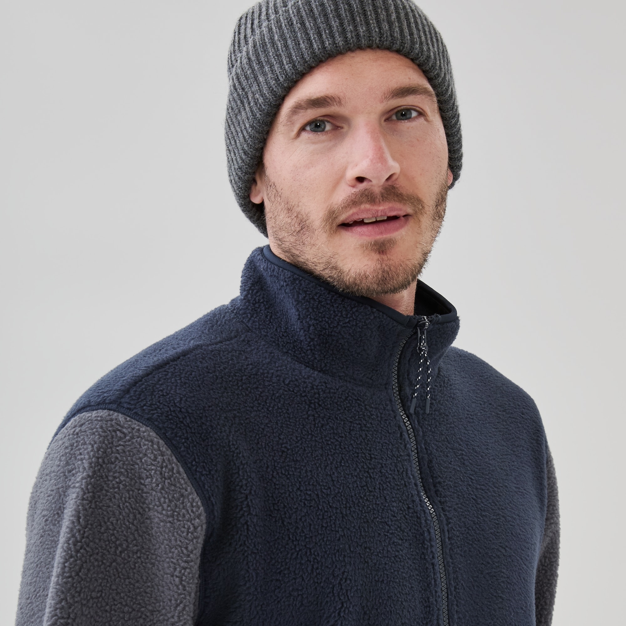 Veste sport fermeture éclair micromolleton, hommes