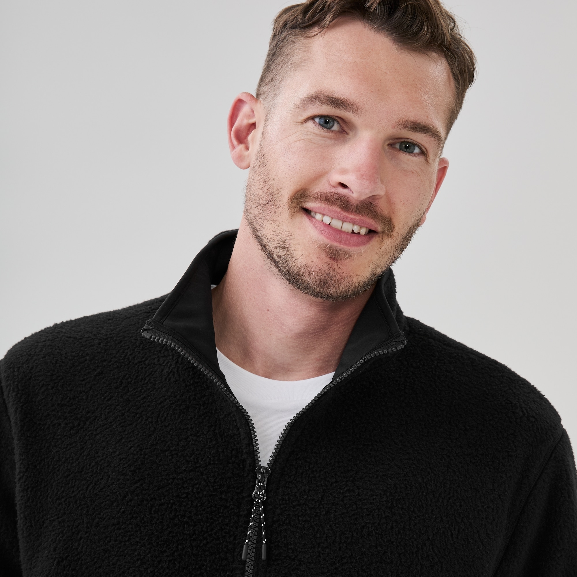 Veste sport fermeture éclair micromolleton, hommes