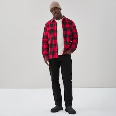 Men's Active Microfleece Overshirt - Red