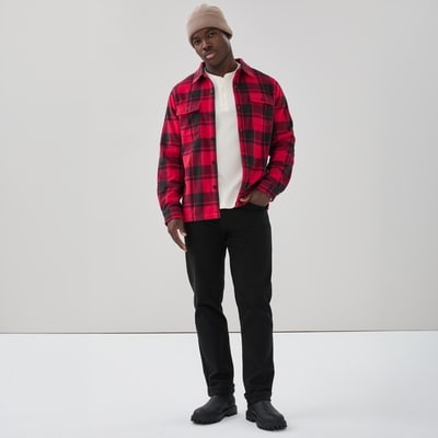 Men's Active Microfleece Overshirt - Red