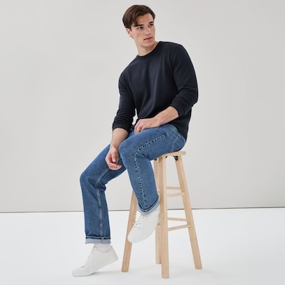 Men's Essential Crewneck Sweater - Dark Navy