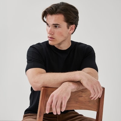 Men's Short Sleeve Sweater - Black