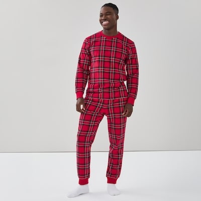 Men's Holiday Sleep Set - Dark Red
