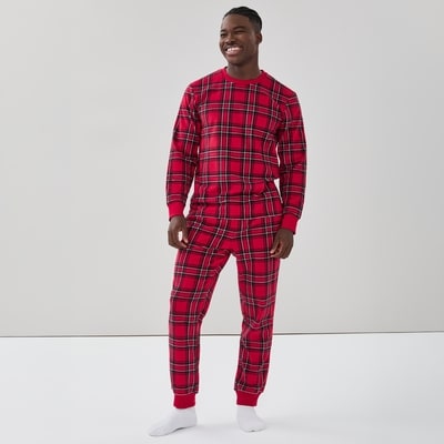 Men's Holiday Sleep Set - Dark Red