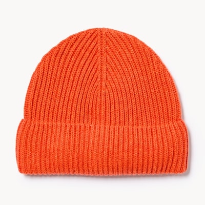 Men's Ribbed Toque - Orange