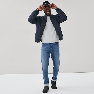 Men's Fleece Lined Zip-Up Jacket - Dark Navy