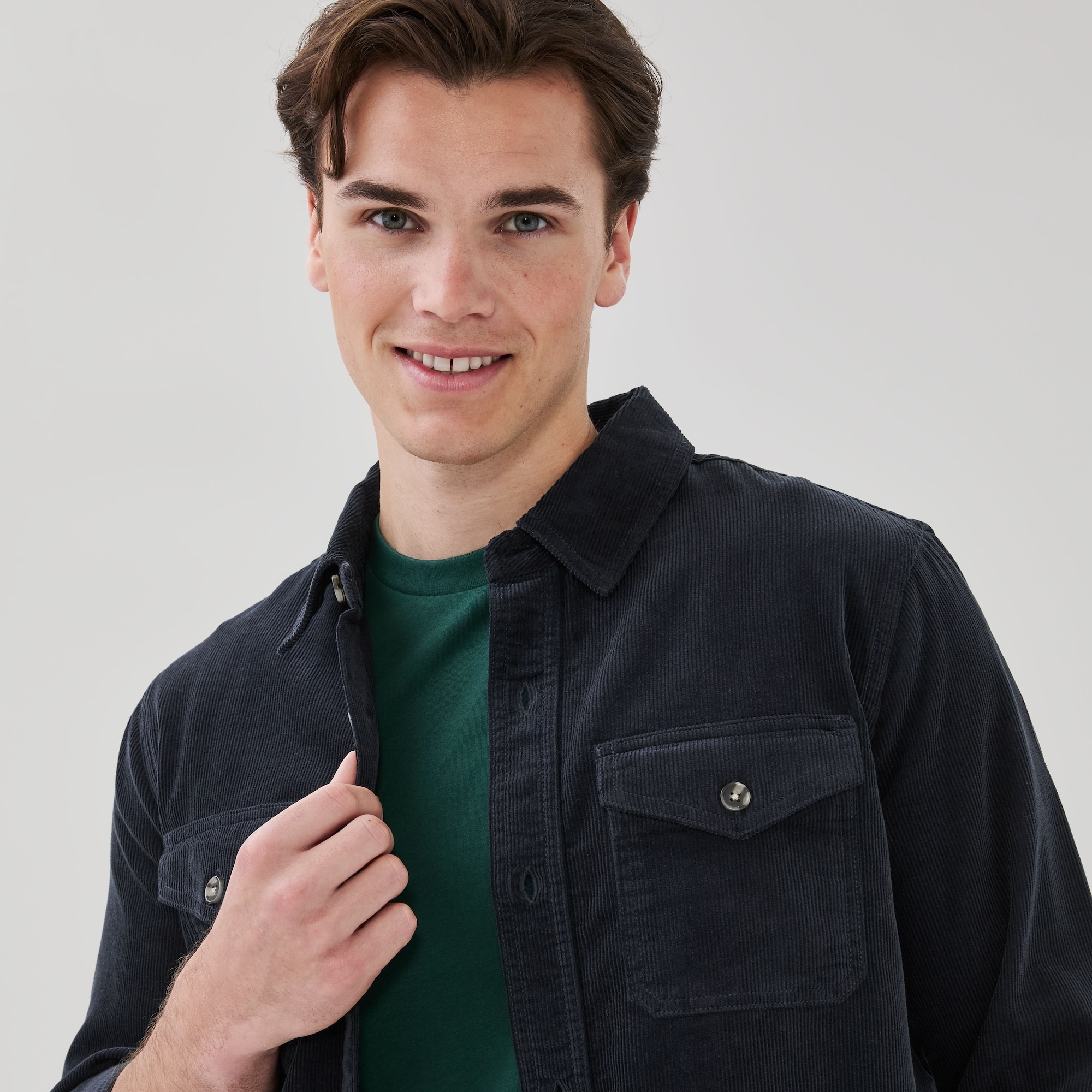 Surchemise en velours côtelé pour hommes