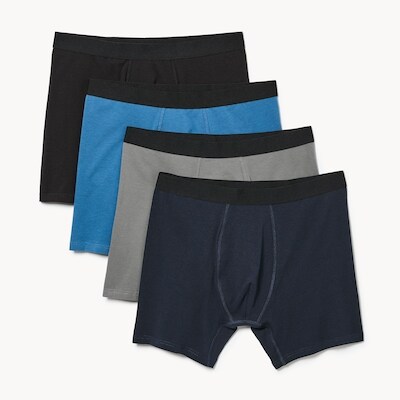 Ensemble de 4 caleçons boxeurs pour hommes - Noir