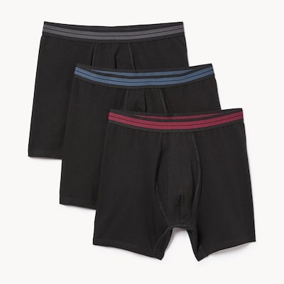 Ensemble de 3 caleçons boxeurs pour hommes - Noir