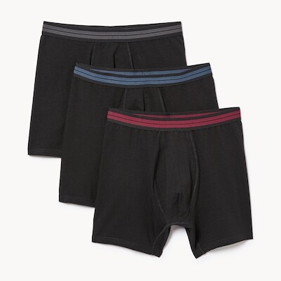 Ensemble de 3 caleçons boxeurs pour hommes - Noir