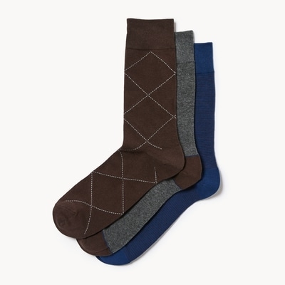 Joe Fresh Ens. de 3 paires de chaussettes tube pour hommes 1 ea, 12,00 $/1ch