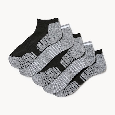 Men's 5-Pack Ankle Socks - Black