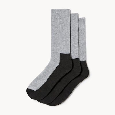 Men's 3-Pack Crew Socks - Grey