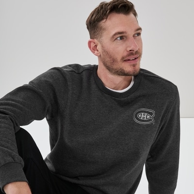 Chandail molleton LNH Canadiens Montréal, hommes - MÉLANGE DE CHARBON