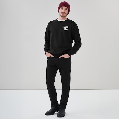 Chandail en molleton LNH Flames de Calgary, hommes - Noir