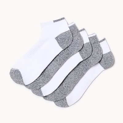 Men's 5-Pack Ankle Socks - White