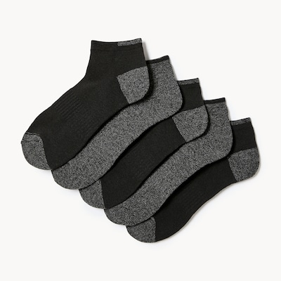 Men's 5-Pack Ankle Socks - Black