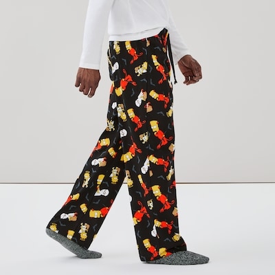 Pantalon de nuit Bart Les Simpsons pour hommes - Noir