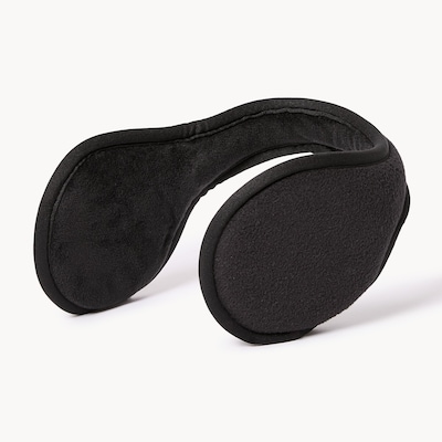 Men's Polar Fleece Ear Warmers - Black