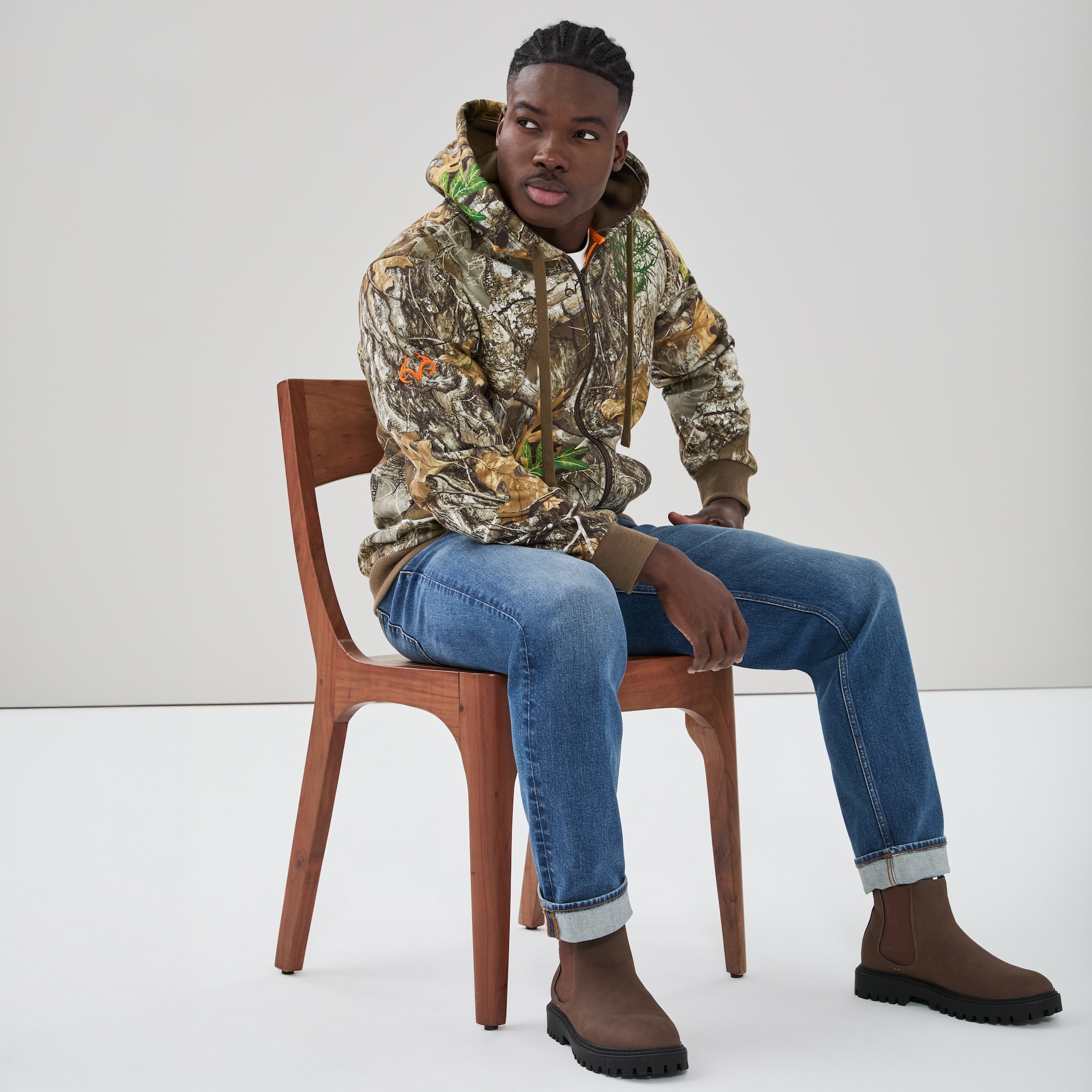 Men's Realtree Camo Zip-Up Bonded Hoodie