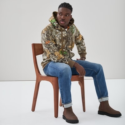 Haut capuchon fermeture éclair camouflage Realtree - Vert Militaire