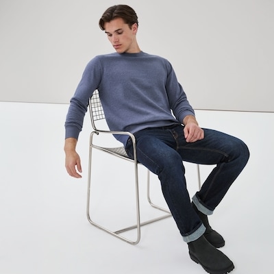F6MR076175 SW PULLOVER,S,BLUE - Blue Mix