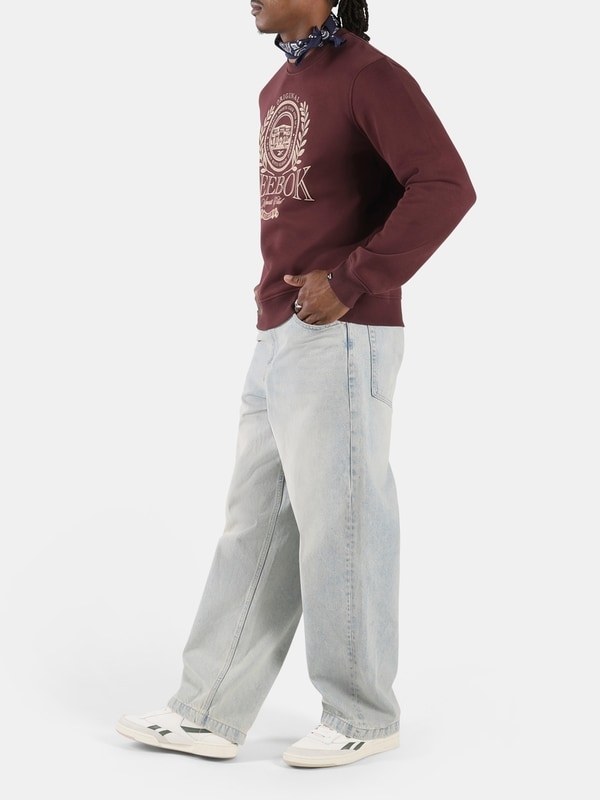 Chandail ras du cou en molleton Reebok pour hommes