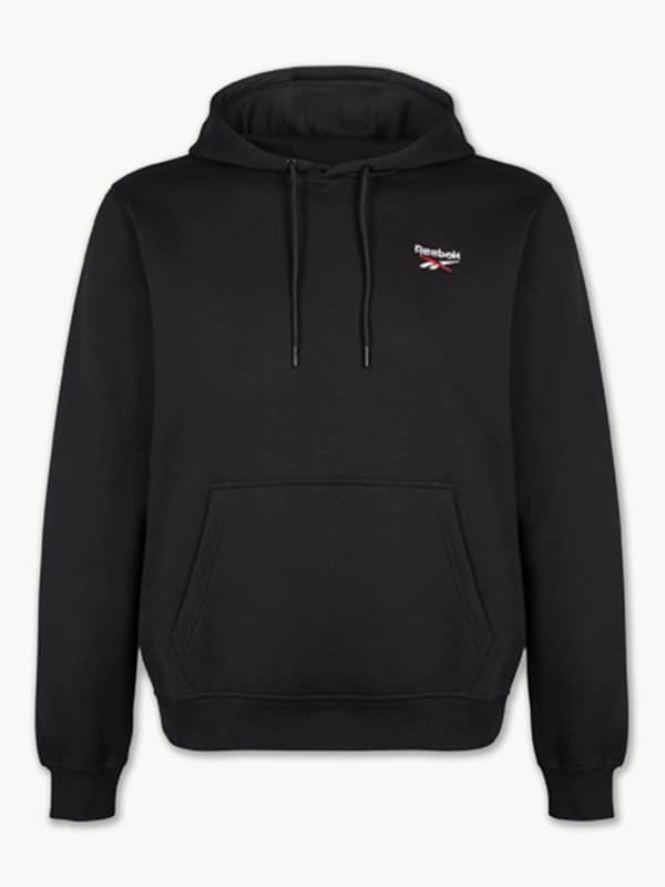 Men's Reebok Logo Fleece Hoodie - Black