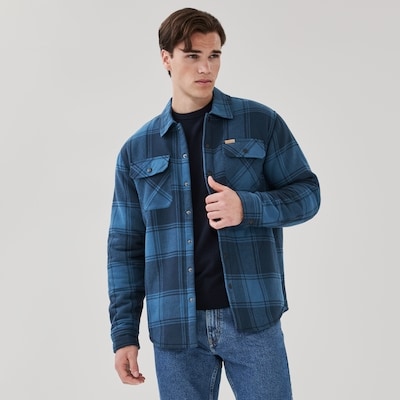 Men's Matix Flannel Overshirt - Blue