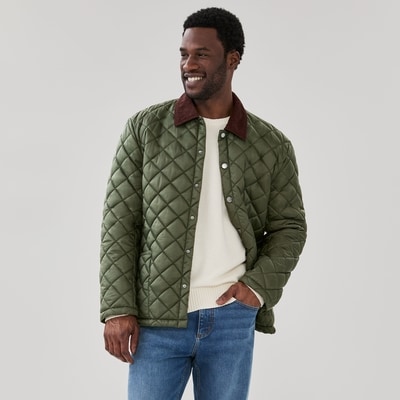 Veste matelassée London Fog pour hommes - Olive