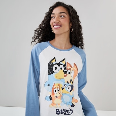 Haut à manches longues Bluey pour adultes - Marine