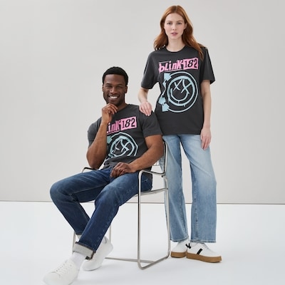 Adult Blink-182 Graphic T-Shirt - Charcoal Melange