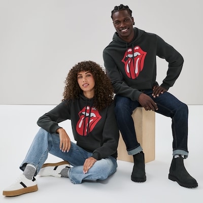Adult The Rolling Stones Graphic Hoodie - Black