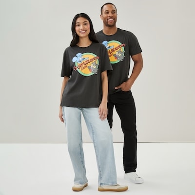 Adult The Simpsons Graphic T-Shirt - Black