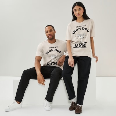 Adult Peanuts Snoopy Graphic T-Shirt - Off White