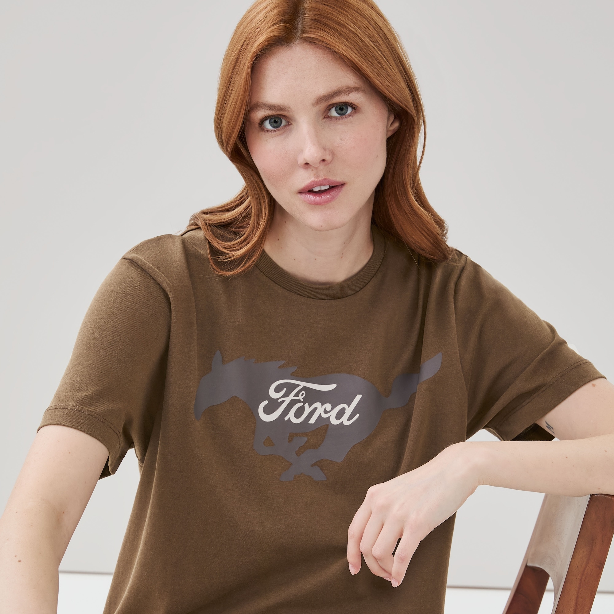 T-shirt imprimé Ford Mustang pour adultes
