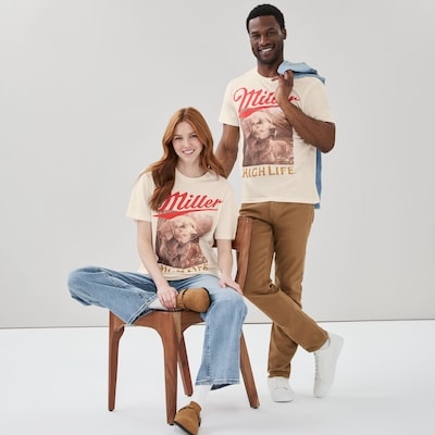 Adult Miller High Life Graphic T-Shirt - Cream