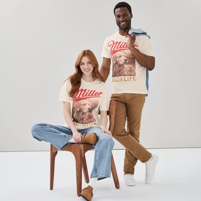 Adult Miller High Life Graphic T-Shirt - Cream